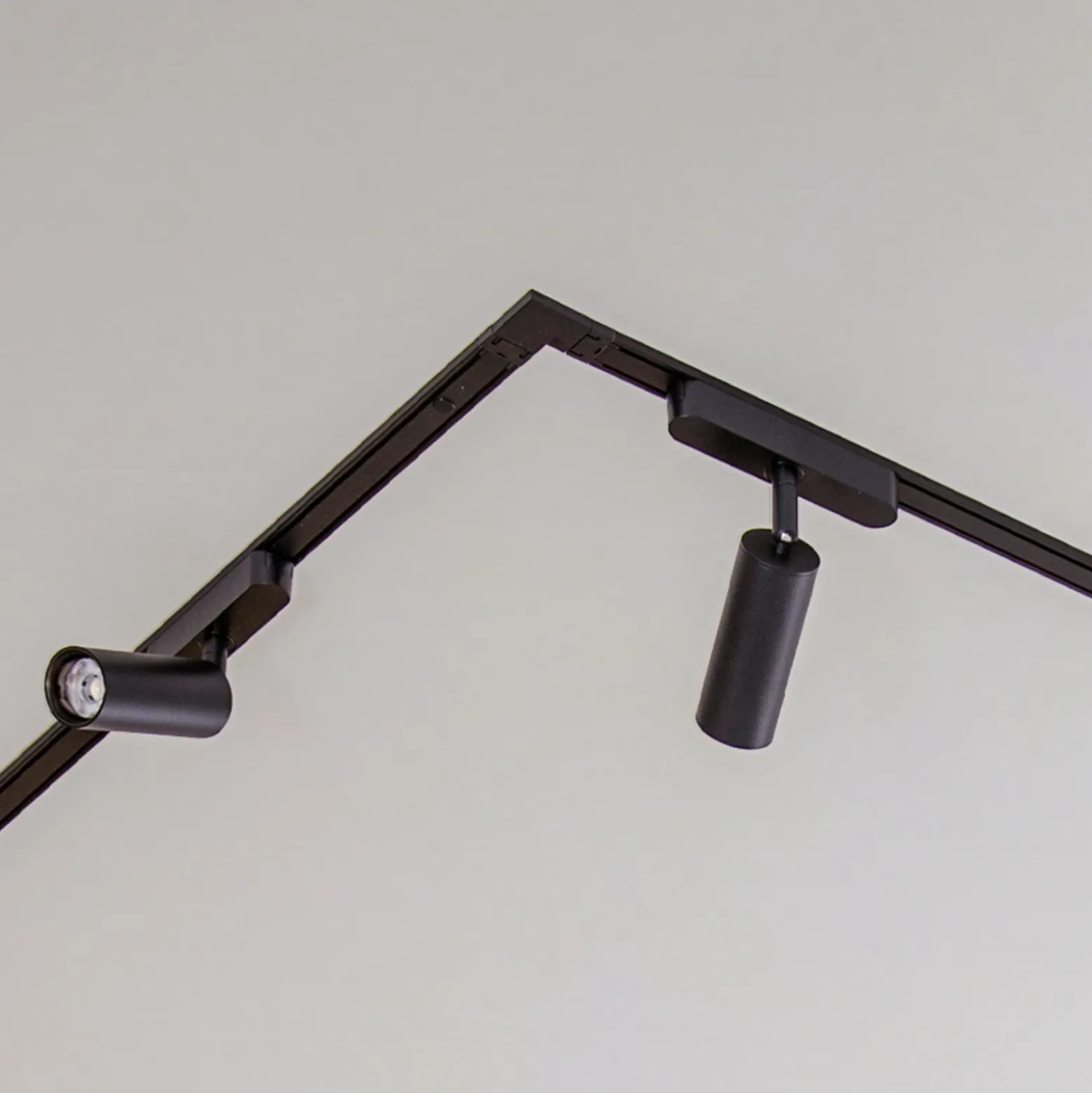 Sistema de riel 48 V Lumaro focos 16-flg. negro Ø4cm atenuable
