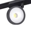 Sistema de riel 48 V Lumaro, focos, 3 luces, negro, Ø 7,3 cm