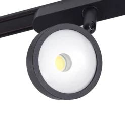 Sistema de riel 48 V Lumaro, focos, 3 luces, negro, Ø 7,3 cm