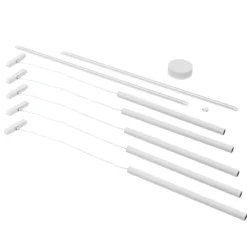 Sistema de riel 48 V Lumaro, pendular, bombilla tubular, 5 luces, blanco, CCT
