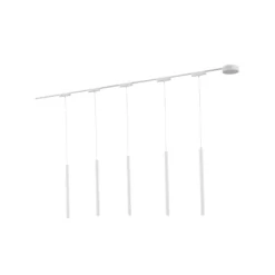 Sistema de riel 48 V Lumaro, pendular, bombilla tubular, 5 luces, blanco, CCT