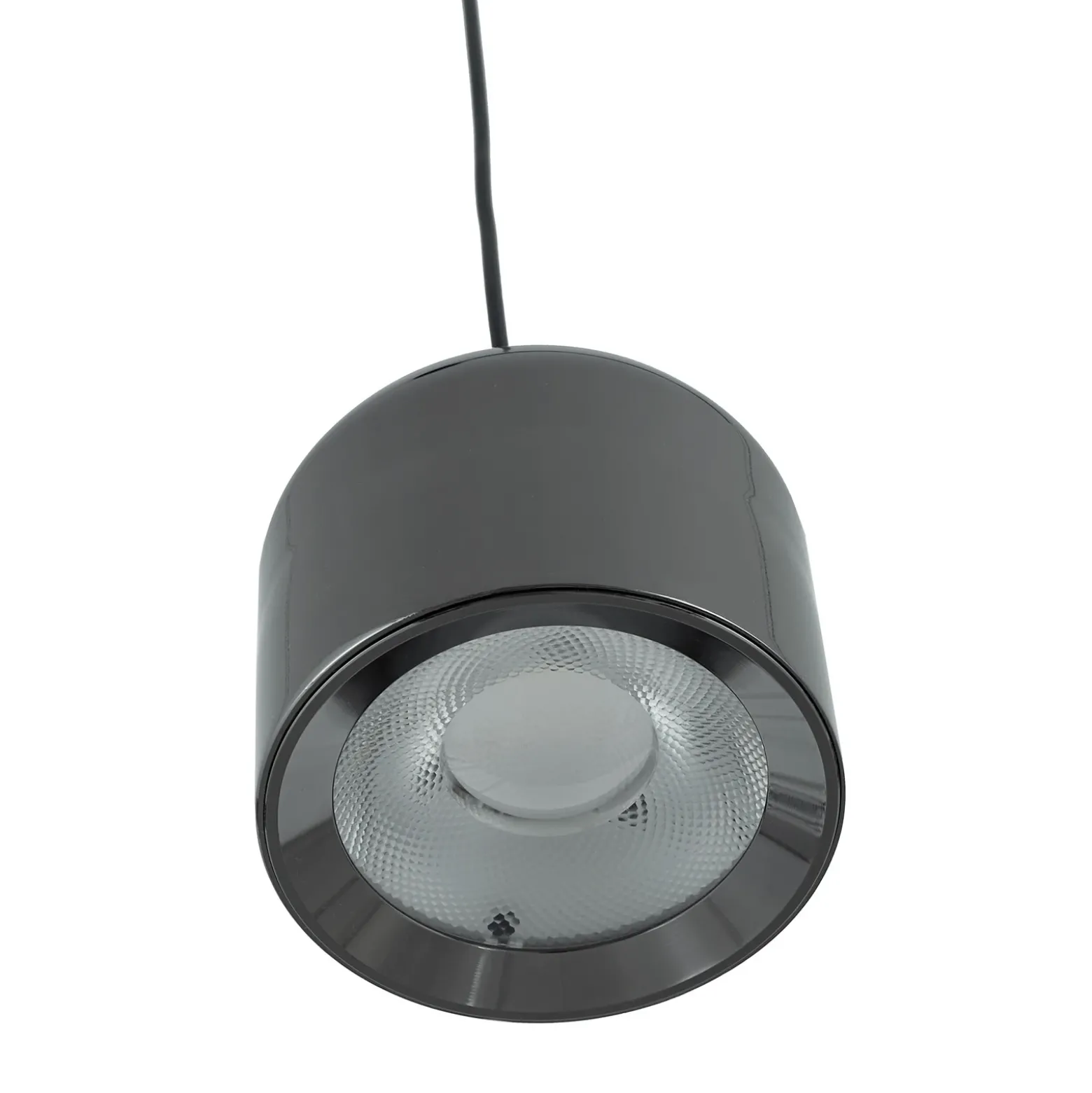 Sistema de riel 48 V Lumaro, pendular, cilindro, 3 luces, negro