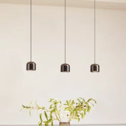 Sistema de riel 48 V Lumaro, pendular, cilindro, 3 luces, negro