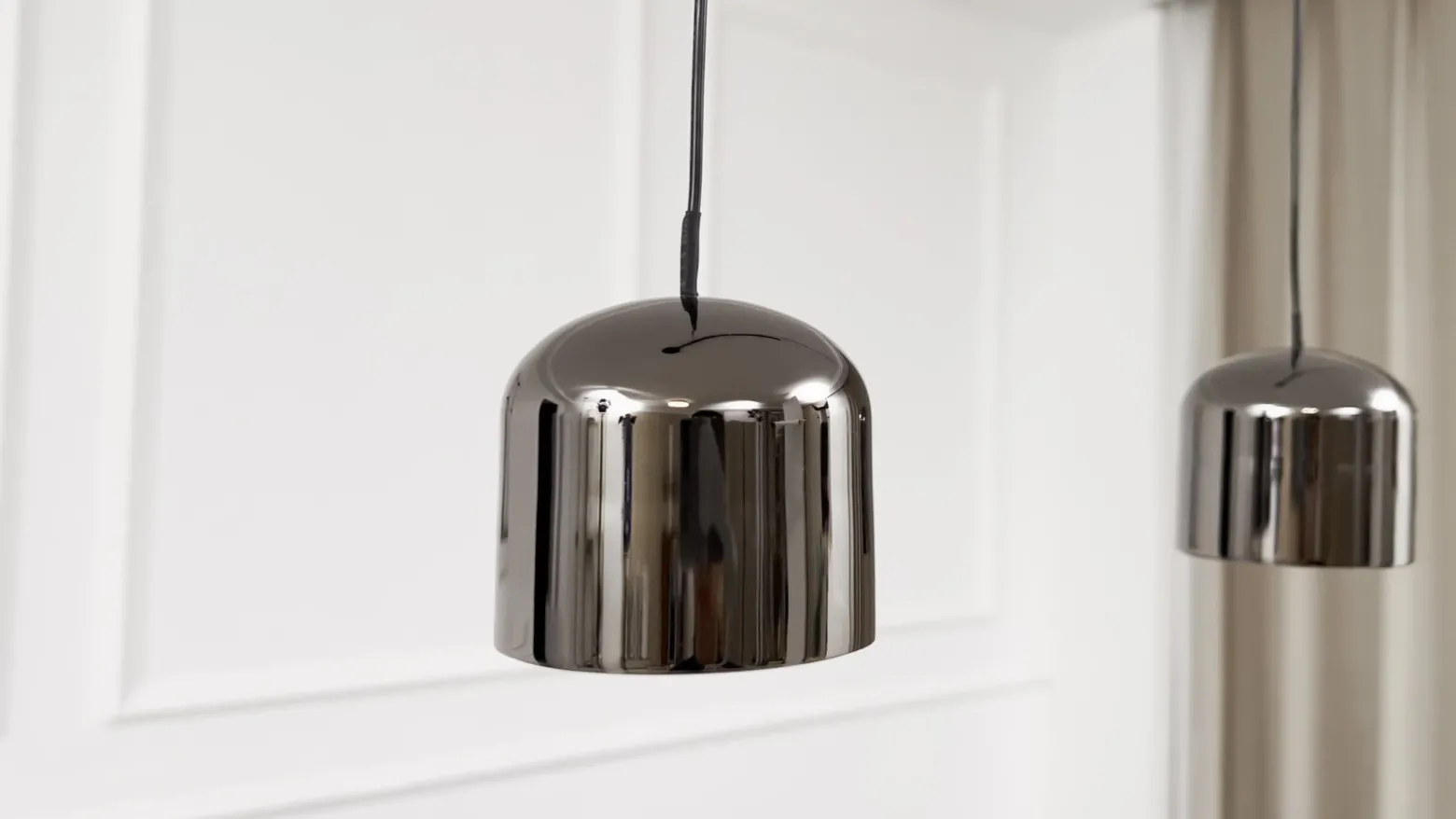 Sistema de riel 48 V Lumaro, pendular, cilindro, 3 luces, negro