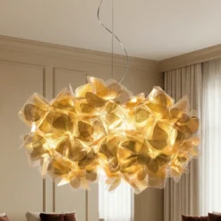 Slamp lámpara colgante Clizia Mama Non Mama, Ø53cm, dorado/claro