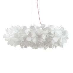 Slamp lámpara colgante Clizia Mama Non Mama, Ø78cm, blanco/rojo