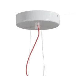 Slamp lámpara colgante Clizia Mama Non Mama, Ø78cm, blanco/rojo