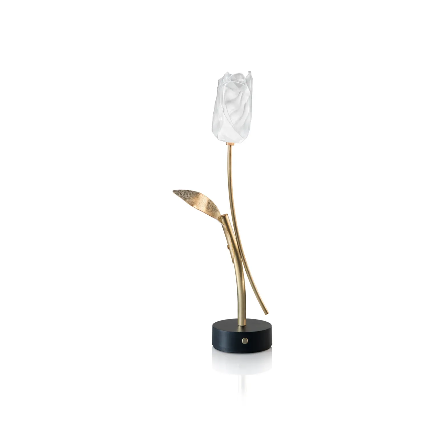 Slamp Lámpara de mesa LED recargable Tulip, base negra