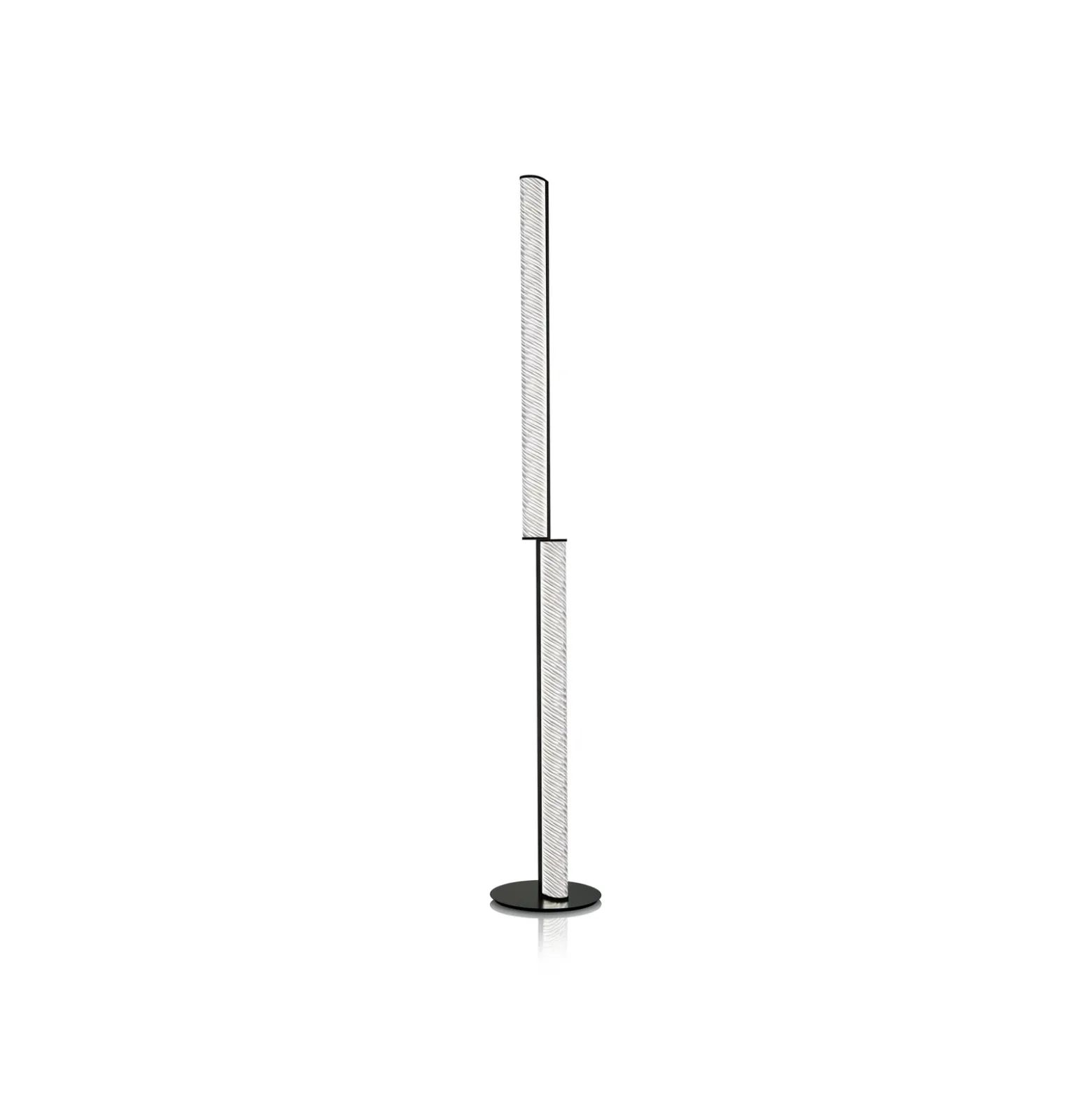Slamp Lámpara de pie LED Modula twisted, plisada, negra