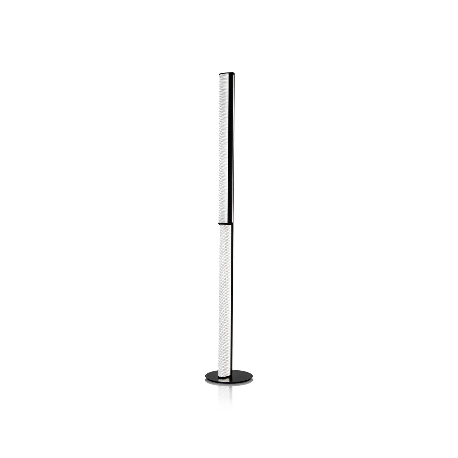 Slamp Lámpara de pie LED Modula twisted, plisada, negra