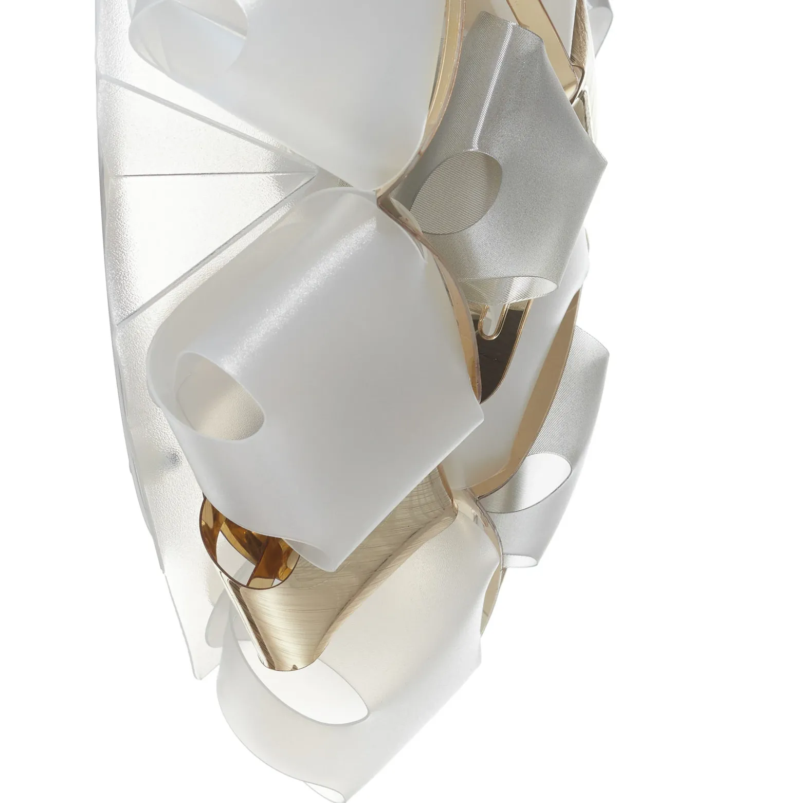 Slamp Mida aplique, 32x32 cm, dorado/blanco