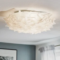 Slamp Veli plafón de diseño, Ø 78 cm, opalino