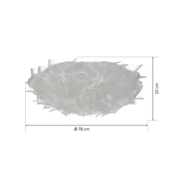 Slamp Veli plafón de diseño, Ø 78 cm, opalino