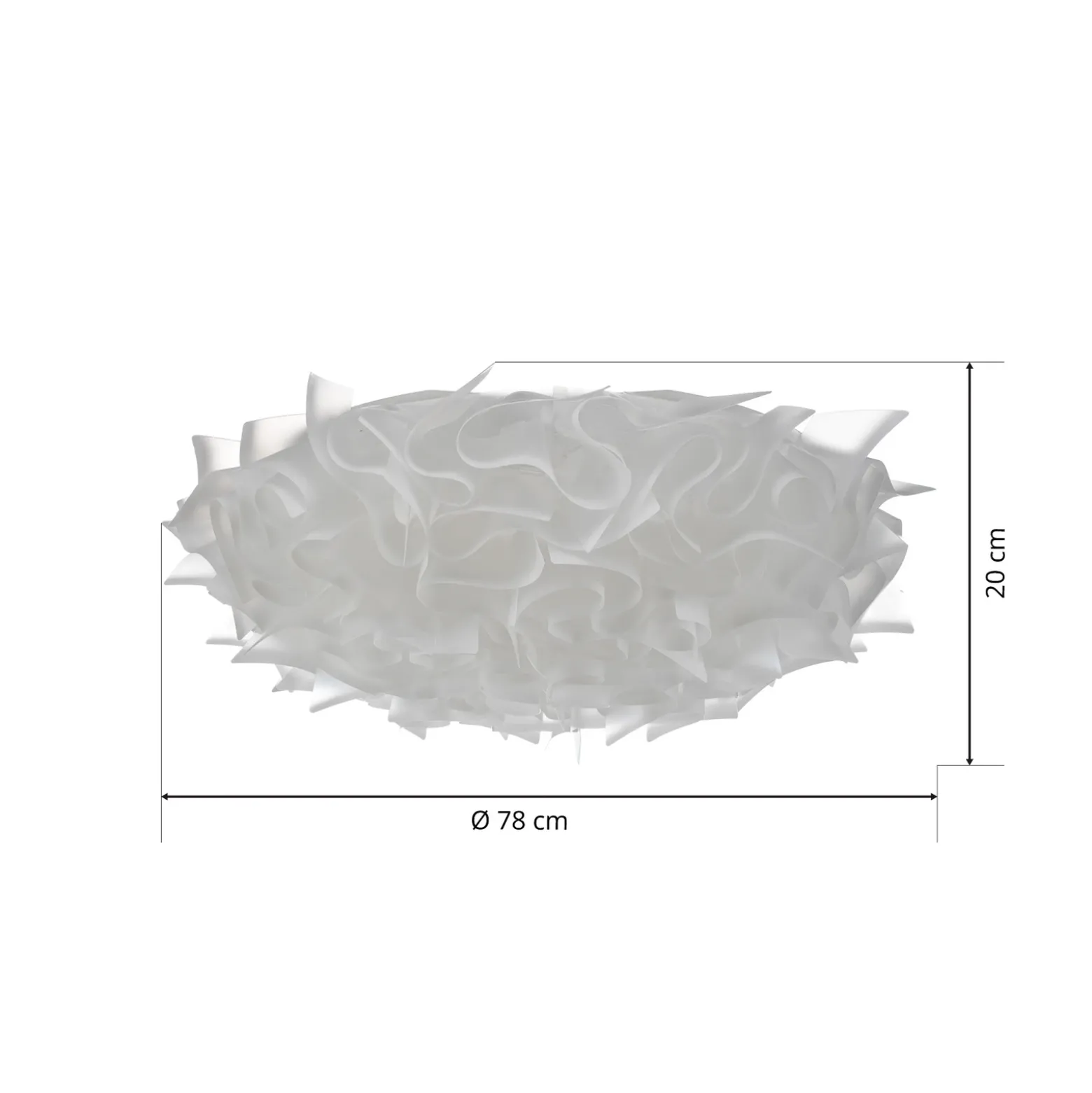 Slamp Veli plafón de diseño, Ø 78 cm, opalino