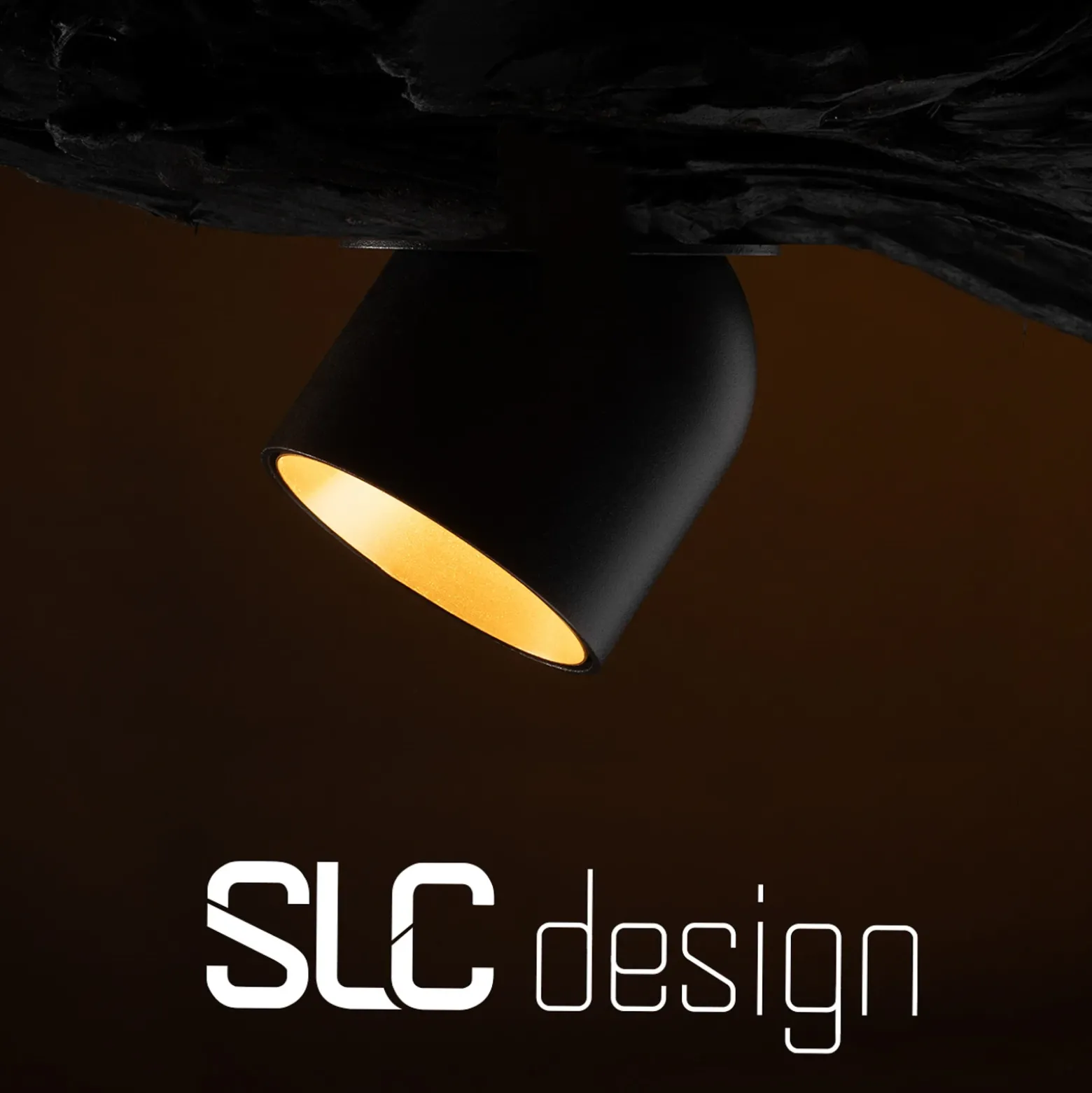 SLC Cup downlight empotrada LED negro/oro 2.700K
