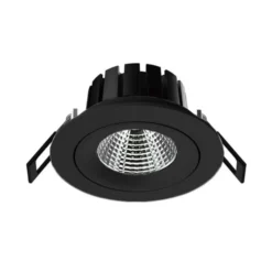 SLC DL04 Lámpara empotrable LED negra 2.700 K