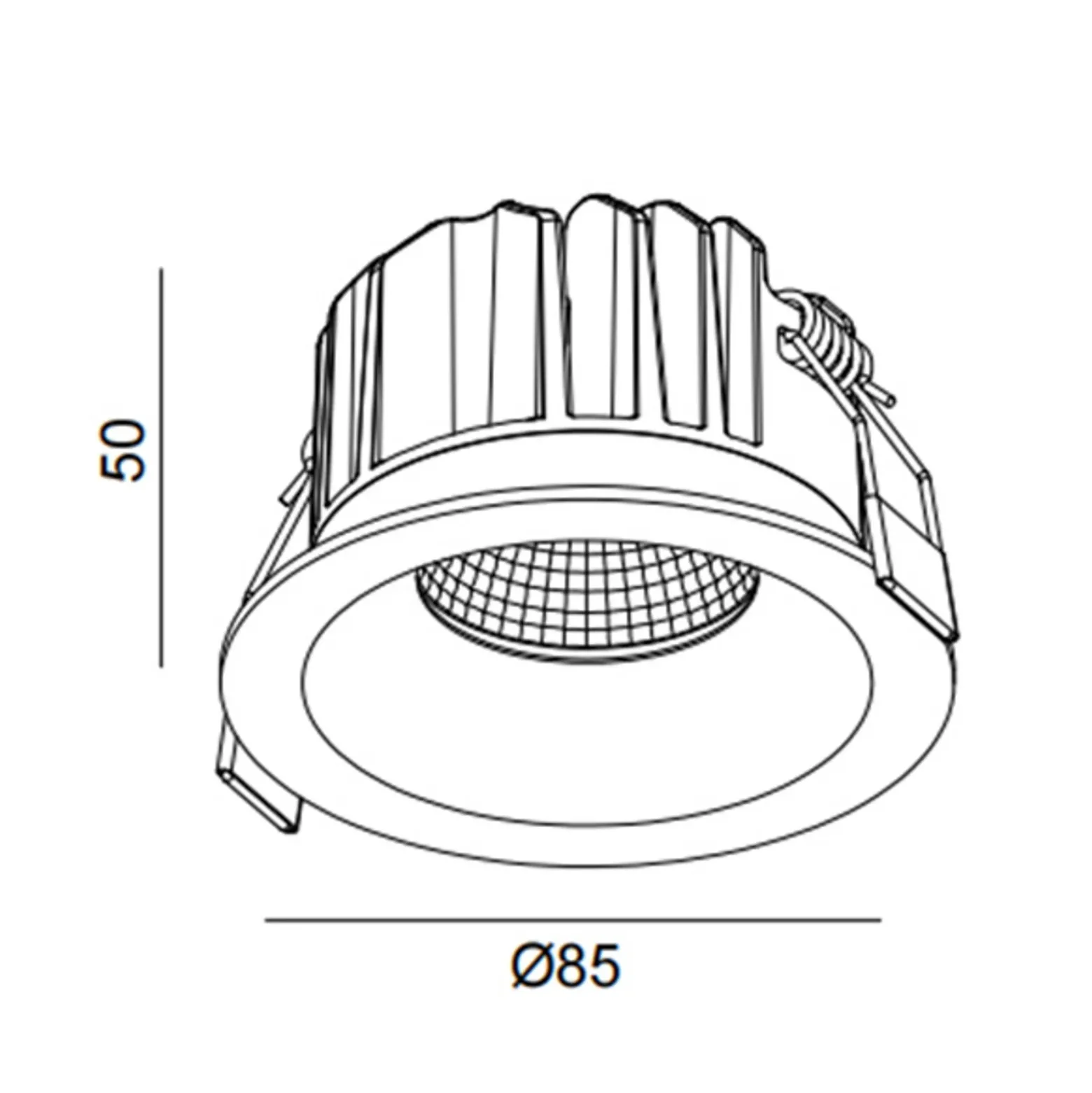 SLC Downlight LED empotrable OnePro Soft, blanco, 3.000 K, aluminio
