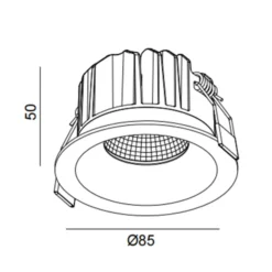 SLC Downlight LED empotrable OnePro Soft, blanco, 4.000 K, aluminio