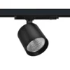 SLC foco de riel LED Fox, negro, 3.000 K, riel trifásico