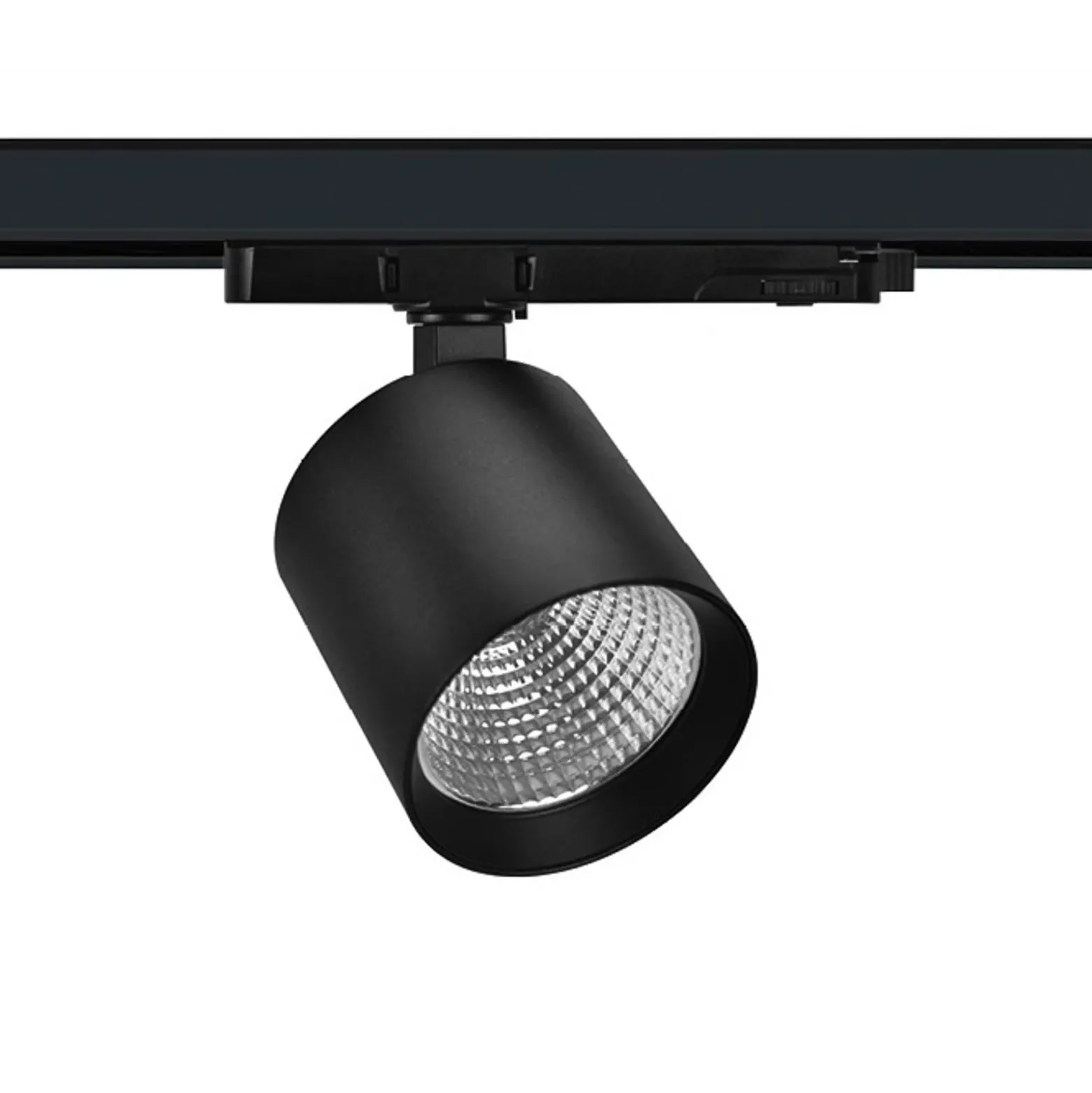 SLC foco de riel LED Fox, negro, 3.000 K, riel trifásico