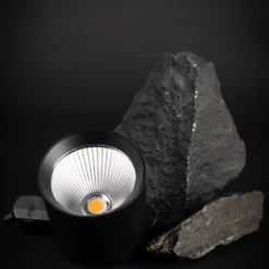 SLC foco de riel LED Fox, negro, 3.000 K, riel trifásico