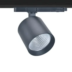 SLC foco de riel LED Fox, negro, 3.000 K, riel trifásico