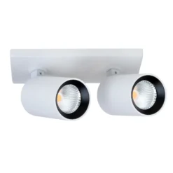 SLC Foco empotrable LED ART, 2 luces, blanco, 2.700 K, aluminio