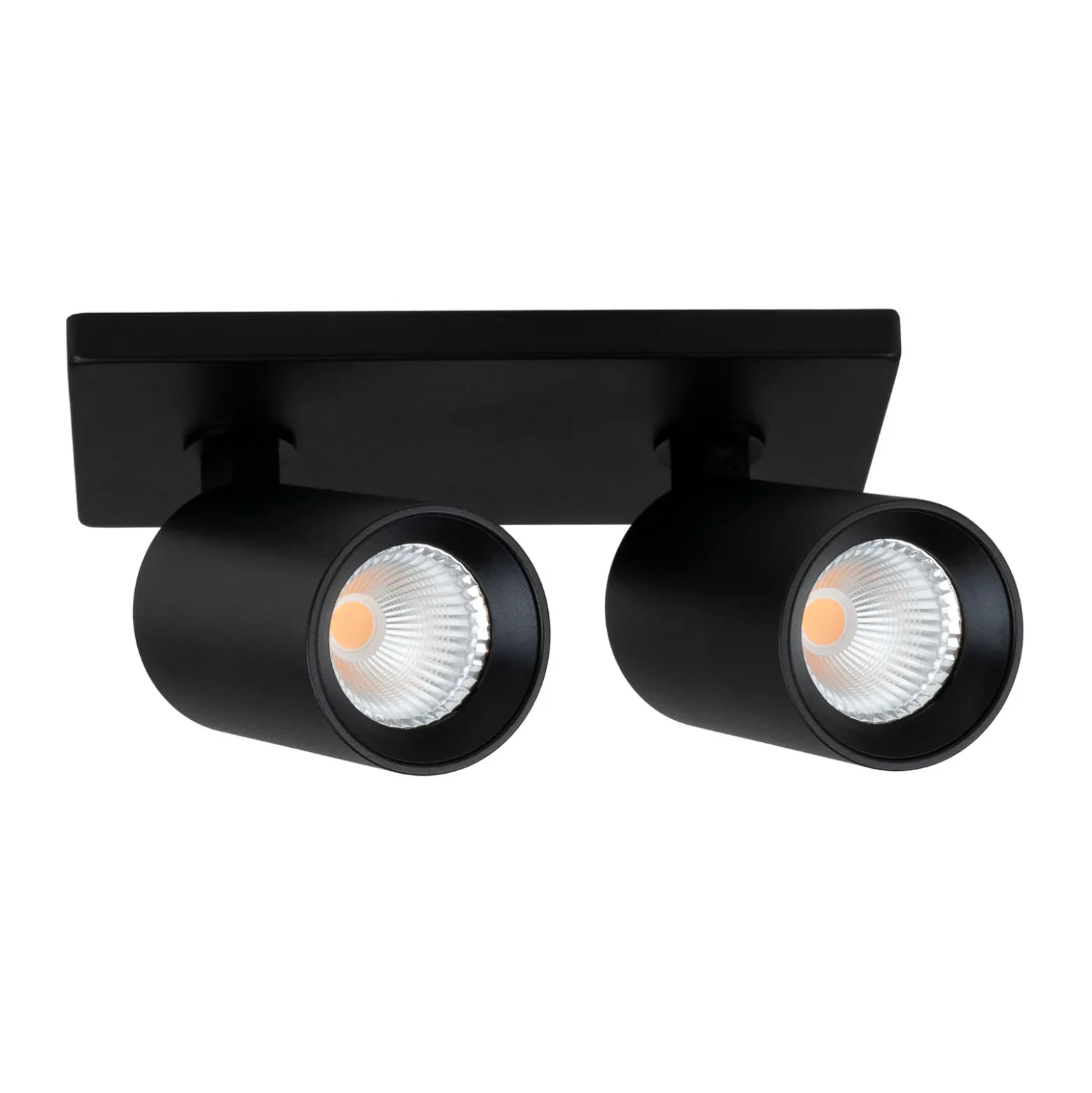 SLC foco empotrable LED ART, 2 luces, negro, 3.000 K, aluminio