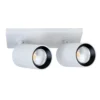 SLC Foco empotrable LED ART, 2 luces, blanco, 3.000 K, aluminio