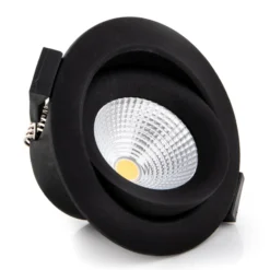 SLC One 360° Lámpara empotrable LED negra 3.000K