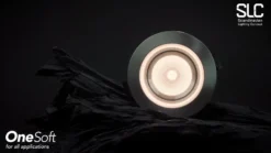 SLC One 360° Lámpara LED empotrable Dime LED negra