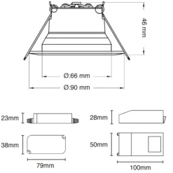 SLC One 360° SunLike empotrada LED blanco 930