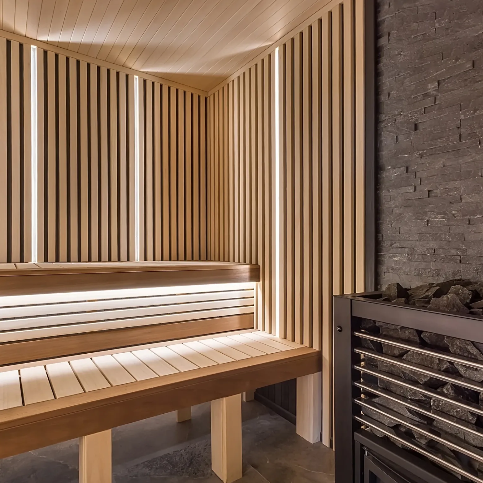 SLC Stripe LED Sauna hasta 105°C, 24V IP67 5m 3.000K