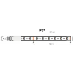 SLC Tira LED RGBW 10m 144W IP67