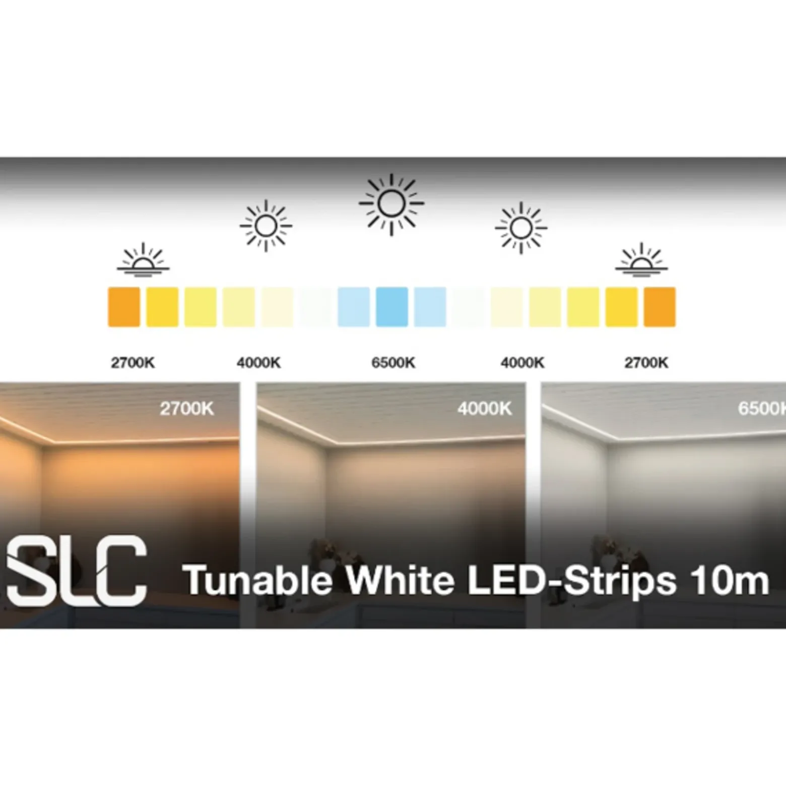 SLC tira LED Tunable Blanco 827-865 10m 125W IP20