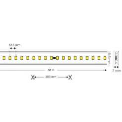 SLC tira LED 230V set completo IP65 5m, 4.000K