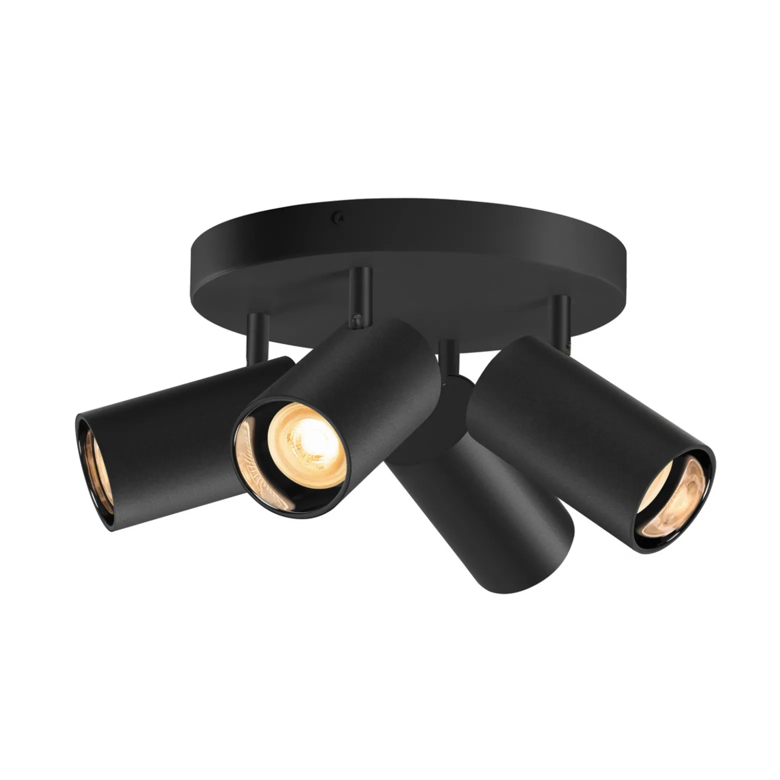 SLV Asto Tube Downlight GU10 4 luces redondo negro