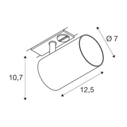 SLV Asto Tube foco GU10 de riel monofásico blanco