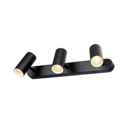 SLV Downlight LED Noblo, 2.700 K, negro, longitud 40 cm