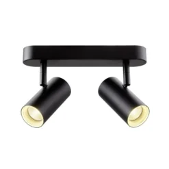 SLV Downlight LED Noblo, negro, 3.000 K, longitud 24 cm