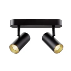 SLV Downlight LED Noblo, negro, 2.700 K, longitud 24 cm