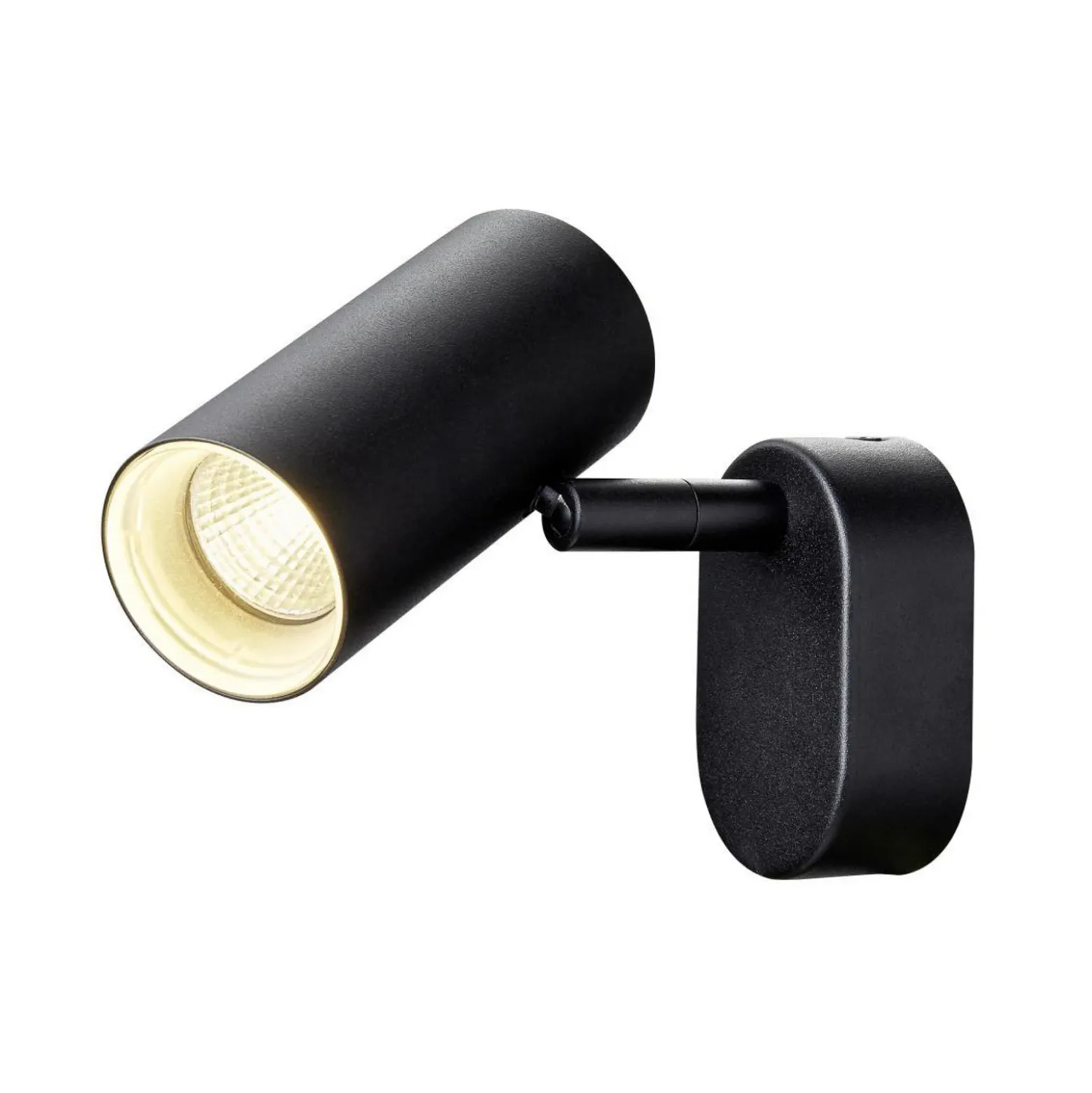 SLV Foco de pared LED Noblo, atenuable a cálido, negro, 13cm