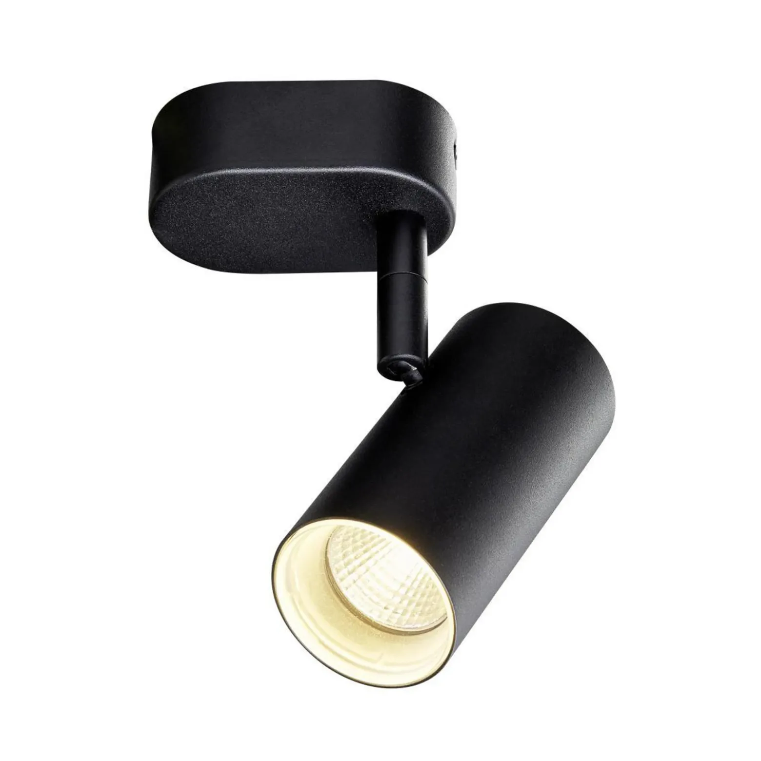 SLV Foco de pared LED Noblo, atenuable a cálido, negro, 13cm