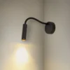 SLV Karpo Goose aplique de pared LED, atenuable, negro