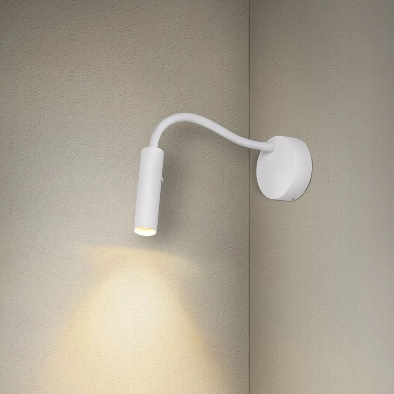 SLV Karpo Goose aplique de pared LED, atenuable, blanco