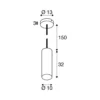 SLV Lámpara colgante Enola, blanco mate, Ø 10 cm, metal