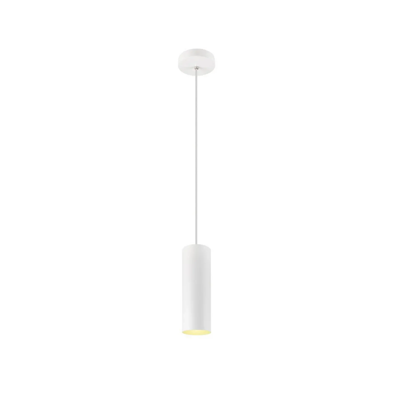 SLV Lámpara colgante Enola, blanco mate, Ø 10 cm, metal
