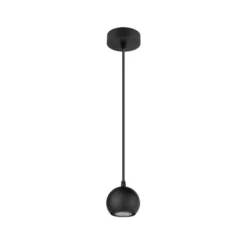 SLV Lámpara colgante Light Eye 90, negro, Ø 9 cm, metal