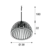 SLV Lámpara colgante Wud, madera clara, Ø 38 cm, madera