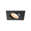 SLV Lámpara de techo empotrable New Tria, negra, aluminio, longitud 8,2 cm